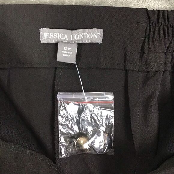 Jessica London Women’s Plus 12W Black Ankle Pants Straight Leg Workwear - Picture 5 of 14
